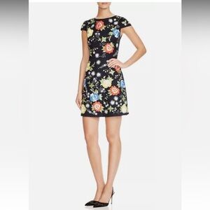 Alice + Olivia Black Floral Mini Dress